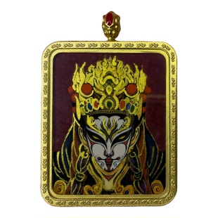 道家白鹤童子手绘朱砂描金精品唐卡吊坠吊牌白鹤仙尊送人礼物2026