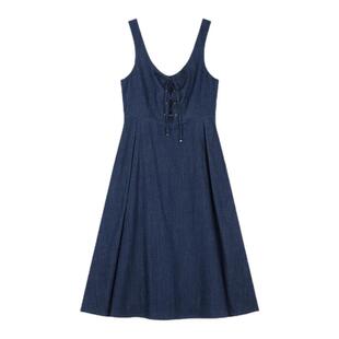 【现货】HOWUS韩国小众2023夏季新款牛仔色系吊带背心连衣裙女