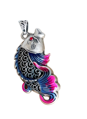 原创复古纯手工足银吊坠女