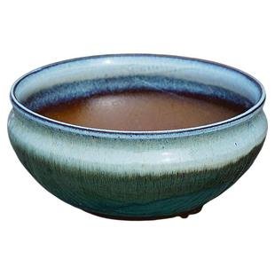 多肉花盆大口径群生拼盆粗陶透气创意紫砂素烧复古矮胖陶瓷盆