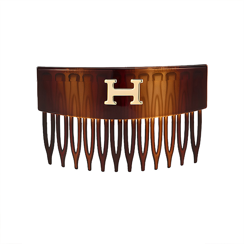 韩版时尚H字母倒插梳高级感简约百搭发梳女后脑勺碎发整理盘发卡