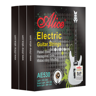 三套装爱丽丝电吉他琴弦AE530专业电吉他弦一套6根铉一弦1弦配件