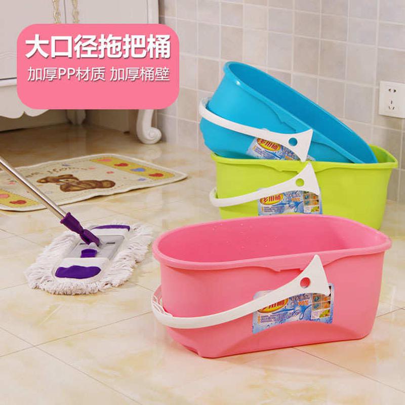 拖把清洗桶海绵拖把胶棉拖把平板拖把通用长方形加厚塑料桶拖地桶