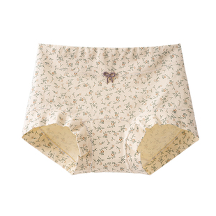 内裤女士纯棉10A抗菌加长裆包臀碎花女生四角平角短裤女2025新款