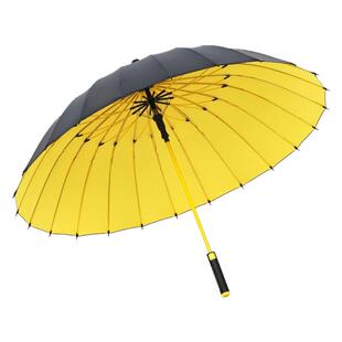 超大24骨雨伞长柄伞自动直杆弯柄加大加厚加固大号抗风暴雨专用伞