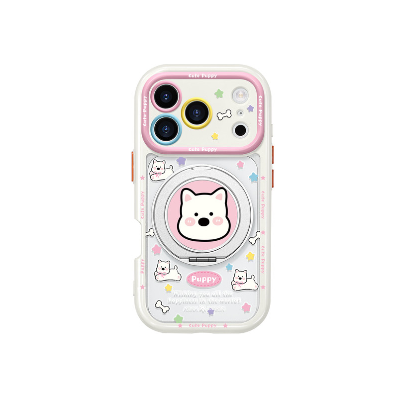 可爱西高地适用iphone17手机壳新款卡通17Promax防摔透明带旋转支架16Pro带挂绳保护套14/13秋冬15pm简约Co4