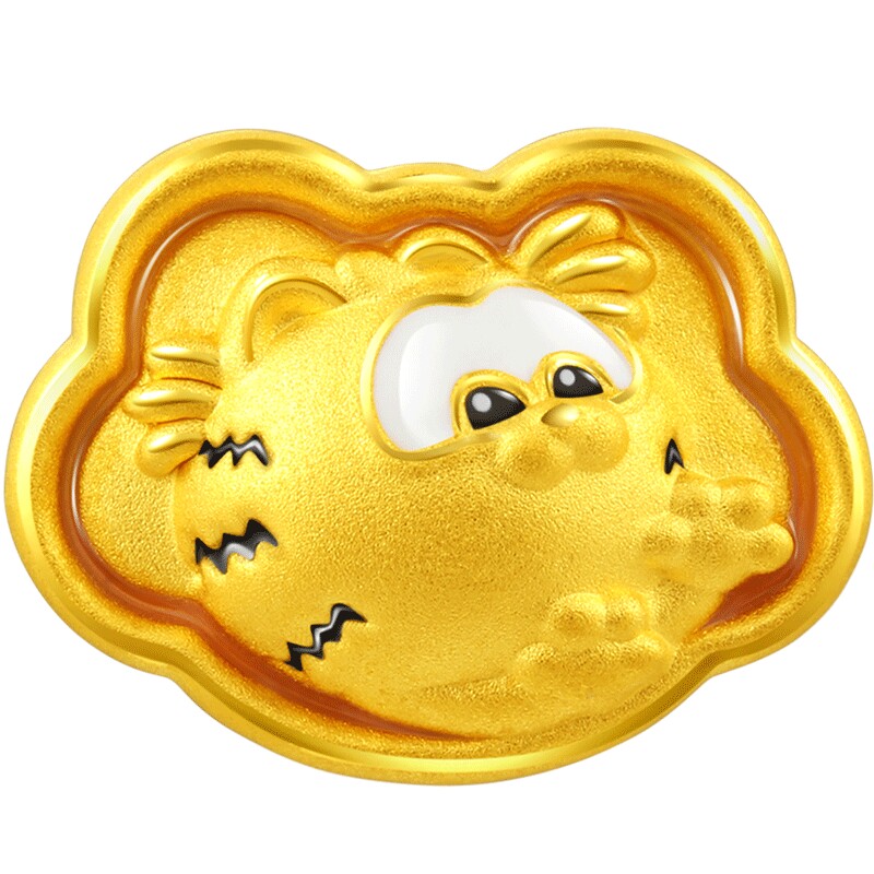 六桂福珠宝黄金加菲猫转运珠