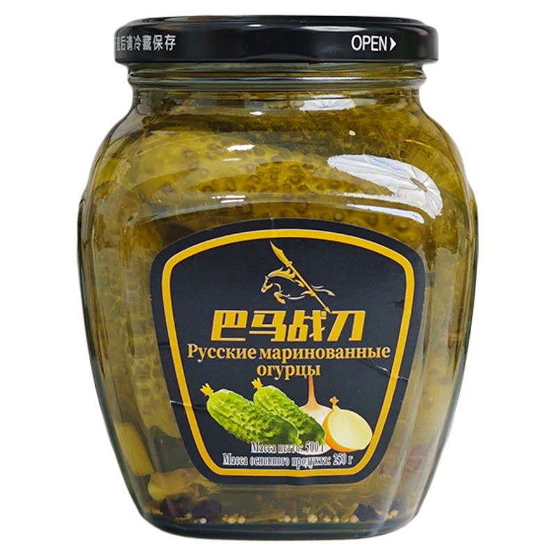 俄罗斯进口八马战刀俄式酸黄瓜罐头乳黄瓜腌青瓜下酒菜即食越南产