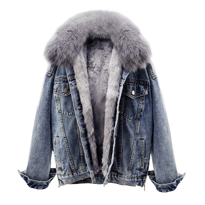 可拆卸獭兔毛内胆派克服