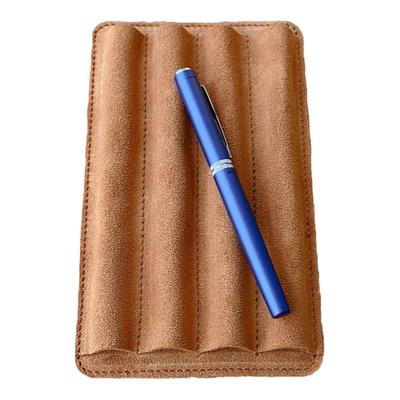 真皮多功能笔架办公室桌面头层牛皮钢笔收纳展示架商务笔托可定制