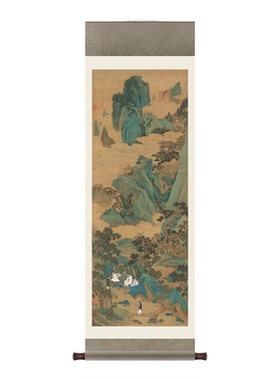 绢本仇英桃源仙境图高清复刻