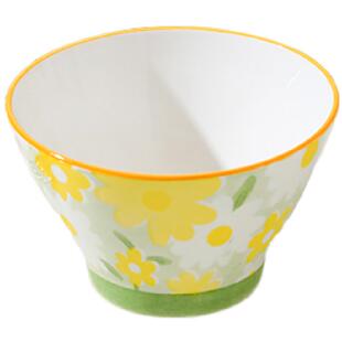 小雏菊碗盘套装5英寸斗笠碗家用陶瓷餐具碗盘面碗汤碗情侣碗