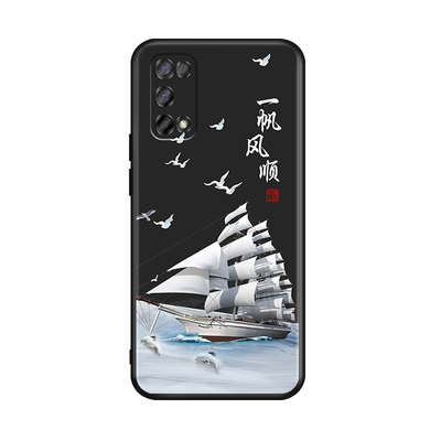 luckrider适用于opporealmev5中国风rmx2111简约新款rmx2112手机壳oppok7x文字风perm00中老年realme真我q2保