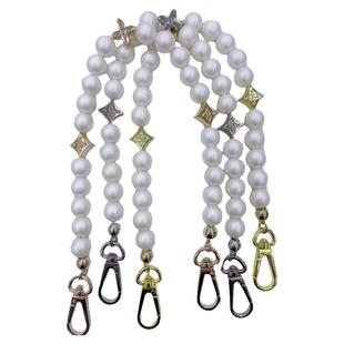 适用于lv包包装饰链条配件carryall子包挂件仿珍珠手提单肩带链子