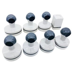 HY浅白灰色壳子免封边光敏印章材料批发,灰壳配4mm进口光敏垫海绵