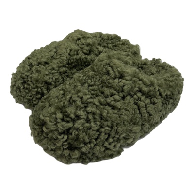 皮毛一体真皮羊羔毛包头拖女外穿