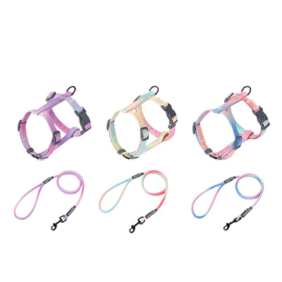 猫咪牵引绳防挣脱工字胸背可调节