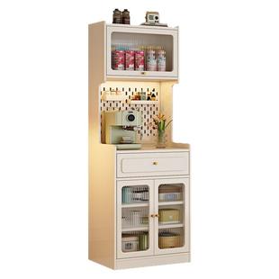 实木餐边柜小户型高柜一体靠墙现代厨房超窄茶水柜客厅储物柜酒柜
