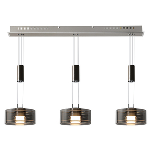 柏丁意式轻奢高级感餐厅吊灯2025极简三头玻璃升降吧台岛台餐桌灯