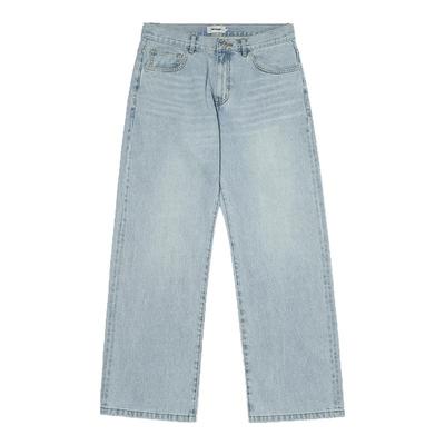 TOPTIERBRO红边赤耳冰蓝牛仔裤