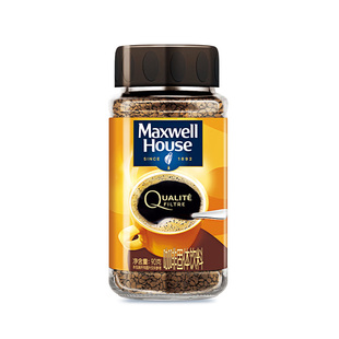 麦斯威尔黑咖啡小金瓶90g/瓶英国进口冷萃冻干咖啡粉速溶