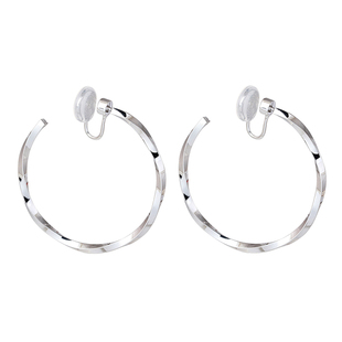 会晃的气质素圈耳夹女无耳洞耳圈2024新款爆款夸张个性高级感耳饰