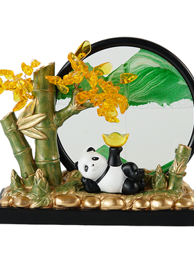 招财猫流沙画摆件招财进宝节节高升办公室高档客厅乔迁开业礼物