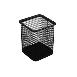 得力多功能网纹金属笔筒收纳时尚盒文具办公用品笔筒大容量多规格办公用品收纳多功能网格笔筒9175