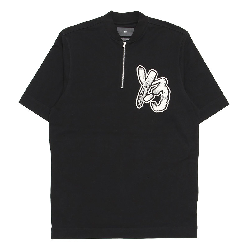 Y3 Y-3 潮牌男士网球穿搭时尚潮流拉链领短袖T恤 H44812