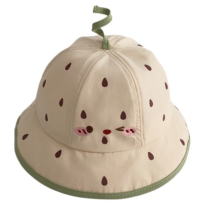 宝宝可爱遮阳帽子春秋薄款防晒渔夫帽男女儿童出游夏天太阳盆帽潮