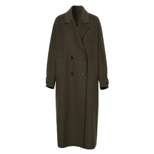 蒋欣代言伊芙丽羊毛羊绒宽松廓形毛呢外套高支大衣2025冬季新款