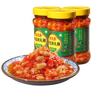 菜花香拌饭朝天椒210g特辣王剁辣椒酱拌面调味配粥豉香下饭香辣酱