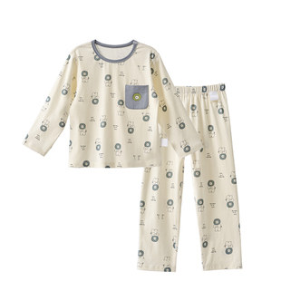 儿童睡衣纯棉男童春季内衣套装小男孩长袖家居服男宝宝居家空调服