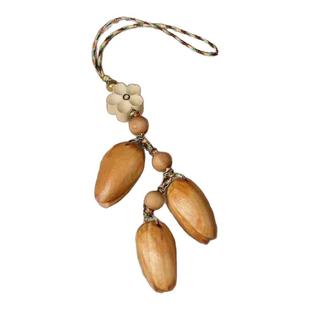 崖柏木雕刻开心果文玩手把件手机钥匙扣背包装饰品车内后视镜挂件