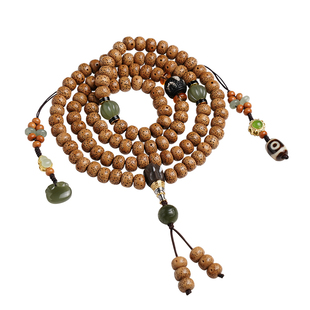 星月菩提老籽108颗念佛珠项链配饰全套高端文玩天珠正品盘玩吊坠