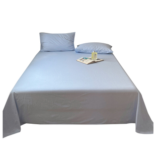 全棉简约纯色全棉水洗棉床单单件纯棉宿舍被单单品枕套1.8m三件套