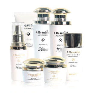 秀美资源活能套装护肤品洁面水乳面霜精华眼霜保湿化妆品姿源正品