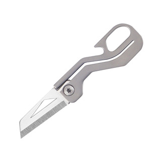 迷你折叠刀随身便携式钥匙扣小刀D2刃钛合金柄edc开箱刀开快递