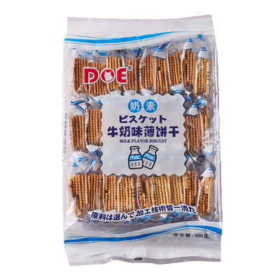 马来西亚doe牛奶味薄饼干300g