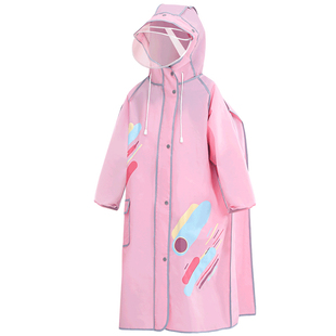 儿童雨衣女童女孩防水全身大童上学专用初中学生带书包位新款雨披