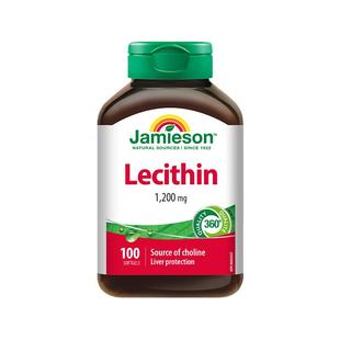 Jamieson健美生进口大豆卵磷脂软胶囊100粒中老年鱼油搭档加拿大