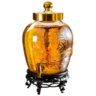 泡酒玻璃瓶加厚高档密封容器20斤人参药酒罐酒坛子带龙头专用酒瓶