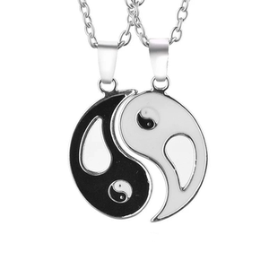 兄弟项链太极八卦项饰太阳月亮拼接好朋友情侣姐妹套装毕业季礼物