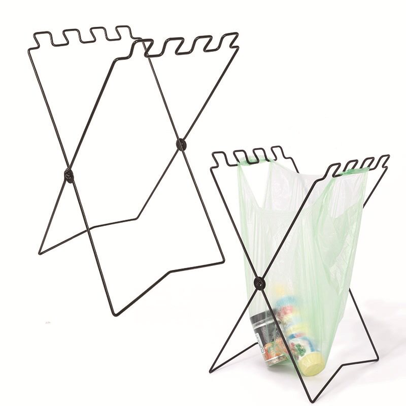 新品 家用厨房野炊烧烤塑料袋支架 户外便携式折叠垃圾架垃圾袋专