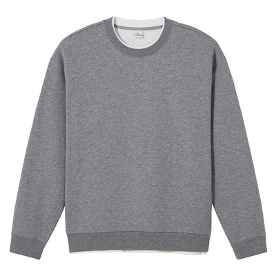 热风2025年新款男士假两件卫衣