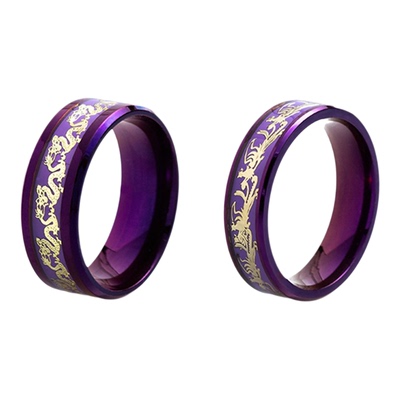 九紫离火钛钢戒指不掉色