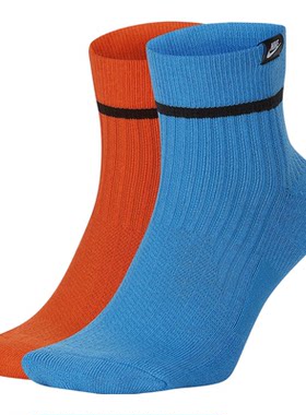 Nike/耐克男女袜新款运动透气中筒袜2双装耐磨袜子SK0206