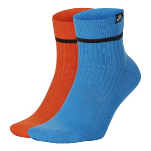 Nike/耐克男女袜新款运动透气中筒袜2双装耐磨袜子SK0206