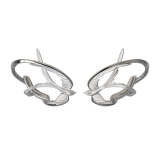 冷淡风燕子包耳耳环女小众设计感时尚个性耳钉独特漂亮方圆脸耳饰