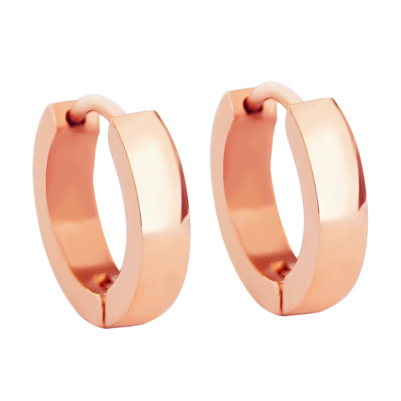 运动耳环2025新款耳圈睡觉免摘耳扣女素圈高级感玫瑰金钛钢耳钉